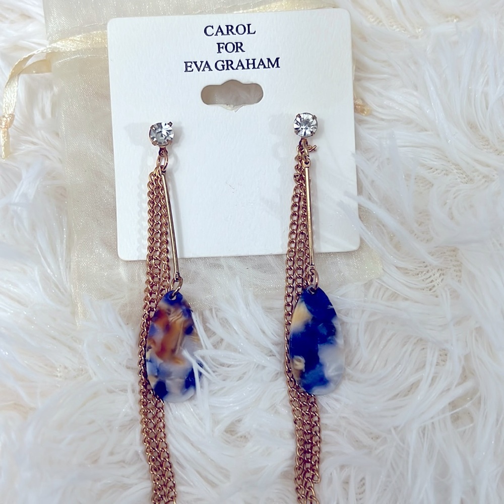 Carol For Eva Graham Earrings In Blue/Gold